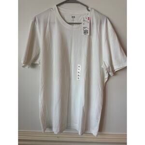 UNIQLO 100% supima cotton mens XL white tshirt NWT